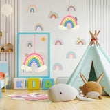 Tapiz decorativo de arcoíris decorando el dormitorio de la guardería Casa - Accesorios y Decoración Naty Shop