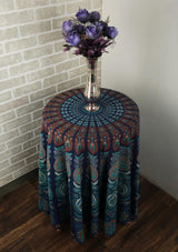 Tapiz redondo pavo real mandala centímetros roundie hippie frente Hogar - Accesorios y Decoración Naty Shop