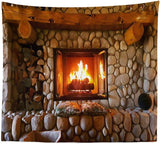 Tapiz chimenea lienzo duende goa india Hogar - Accesorios y Decoración Naty Shop
