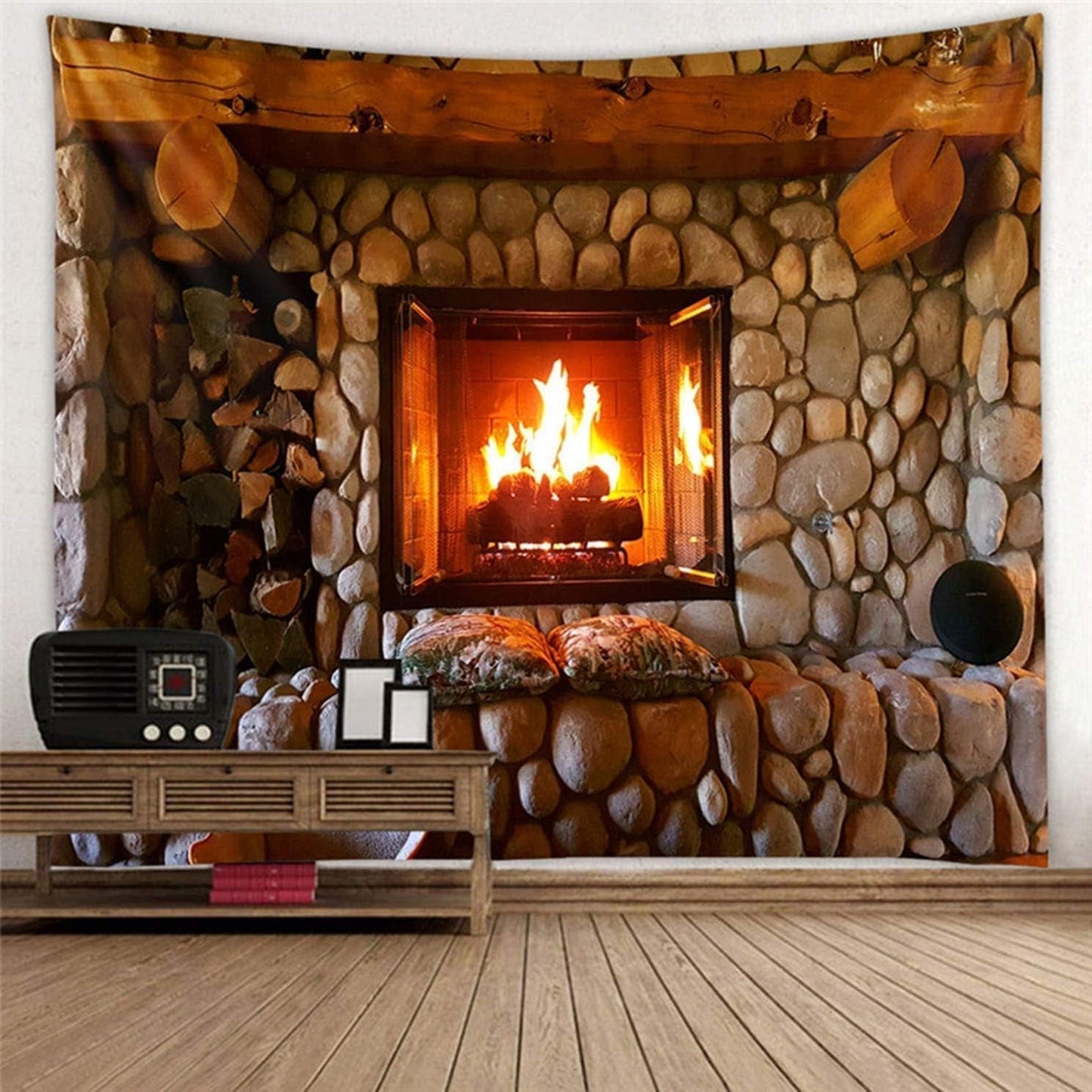 Tapiz chimenea lienzo duende goa india Hogar - Accesorios y Decoración Naty Shop