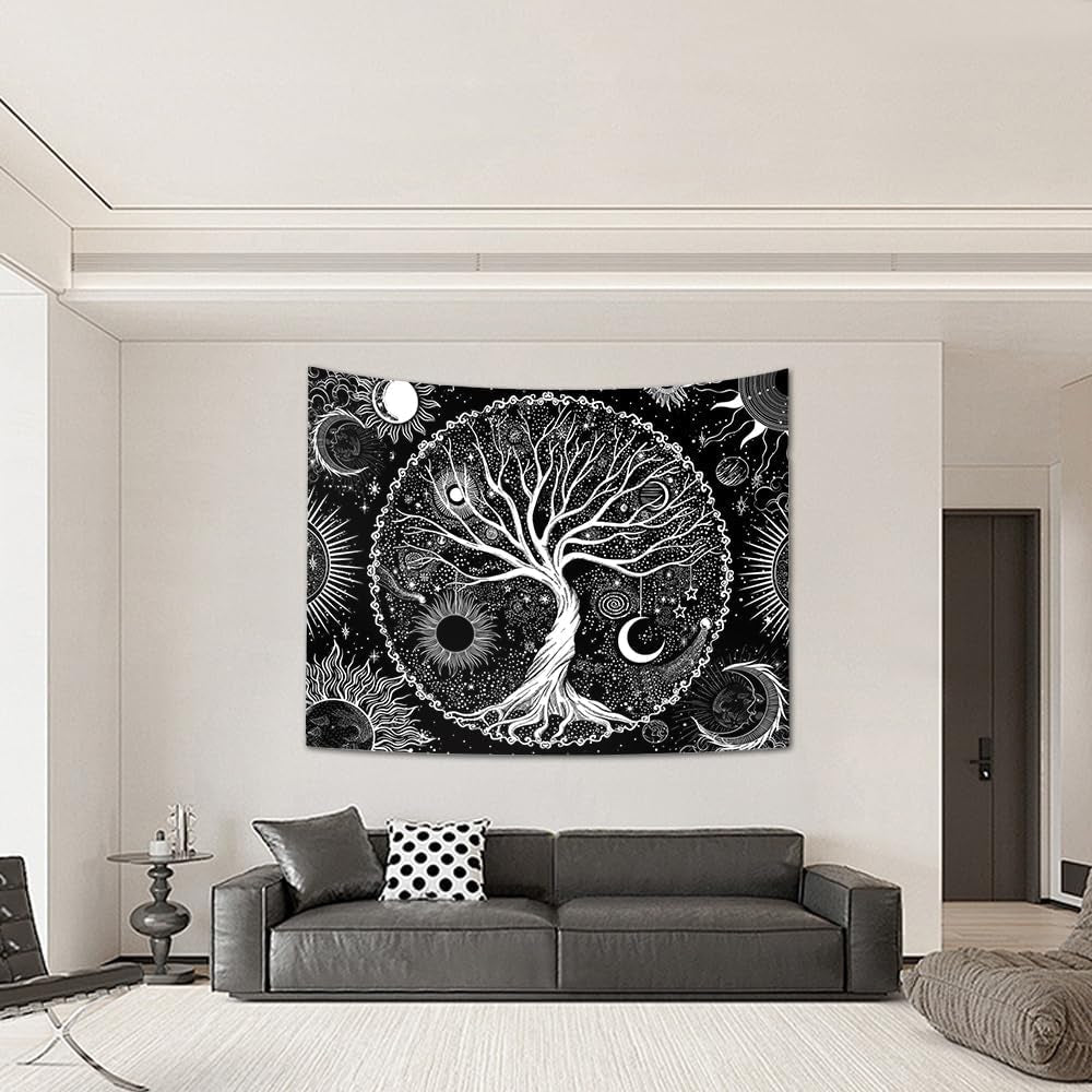 Tapiz sequpr árbol vida sol luna Hogar - Accesorios y Decoración Naty Shop