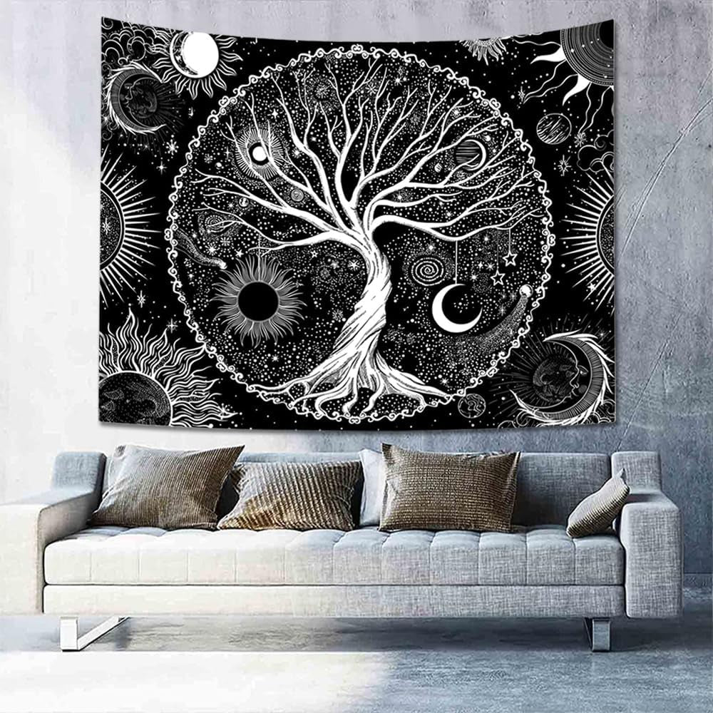 Tapiz sequpr árbol vida sol luna Hogar - Accesorios y Decoración Naty Shop