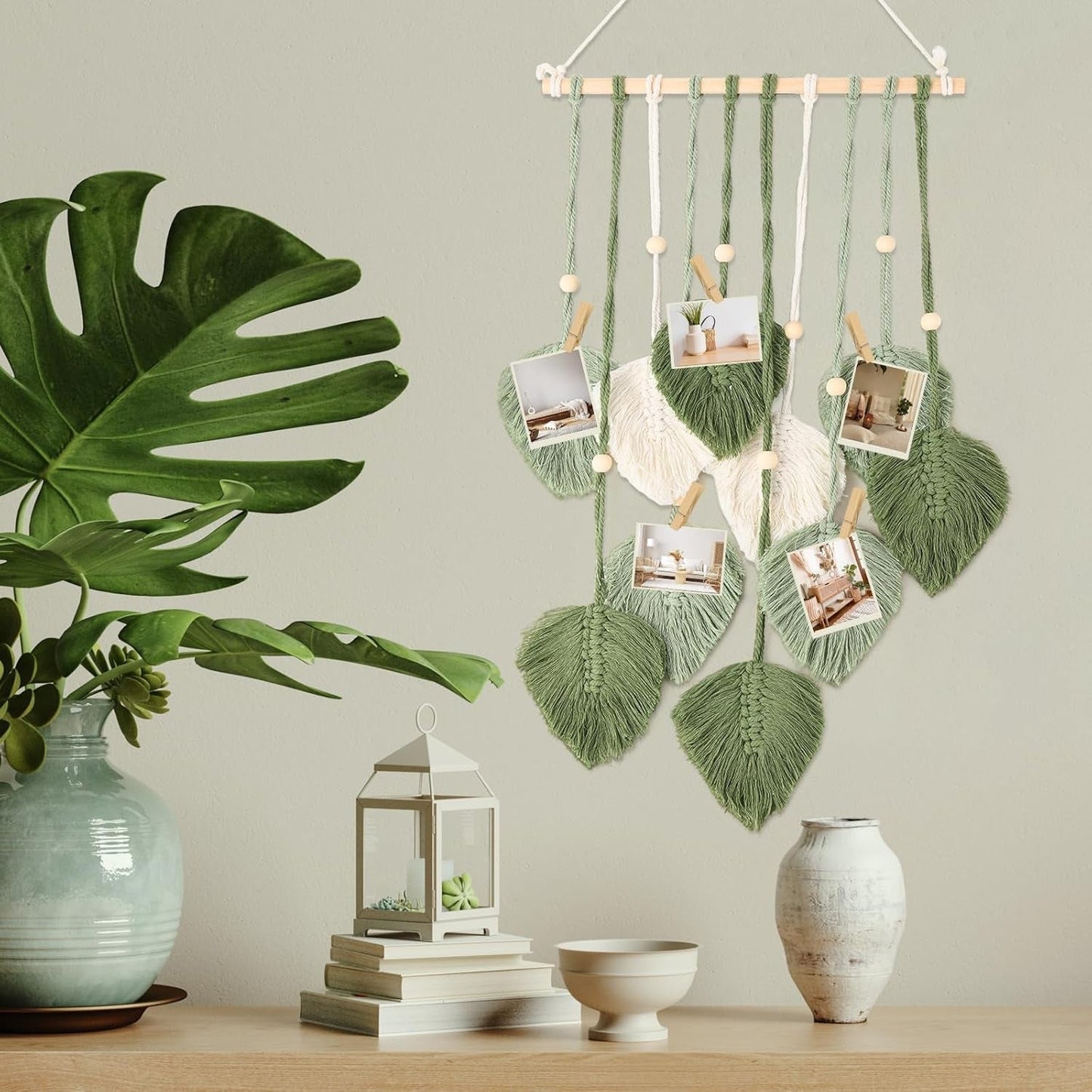 Decoración ventana estilo tapiz 40cm verde Hogar - Accesorios y Decoración Naty Shop