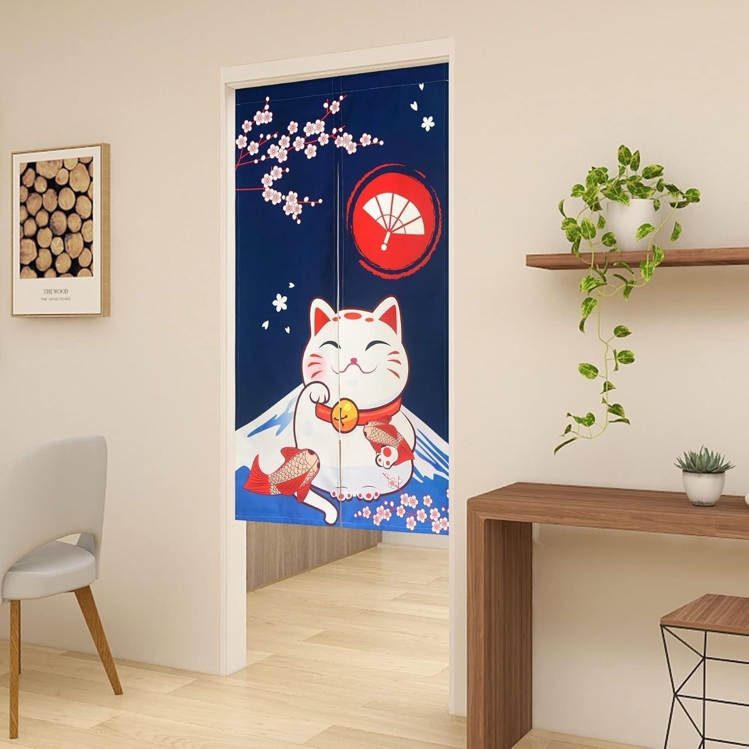 Tapiz estilo japonés lino grueso noren cortinas largas Hogar - Accesorios y Decoración Naty Shop