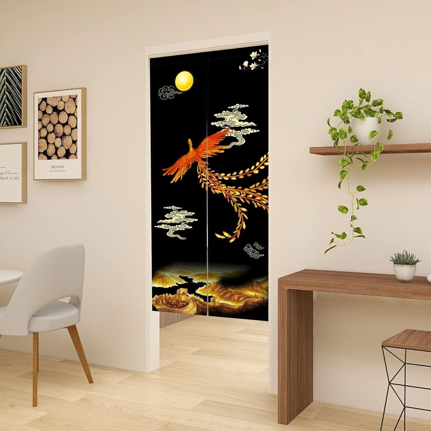Tapiz estilo japonés noren puerta larga gruesa separación Hogar - Accesorios y Decoración Naty Shop
