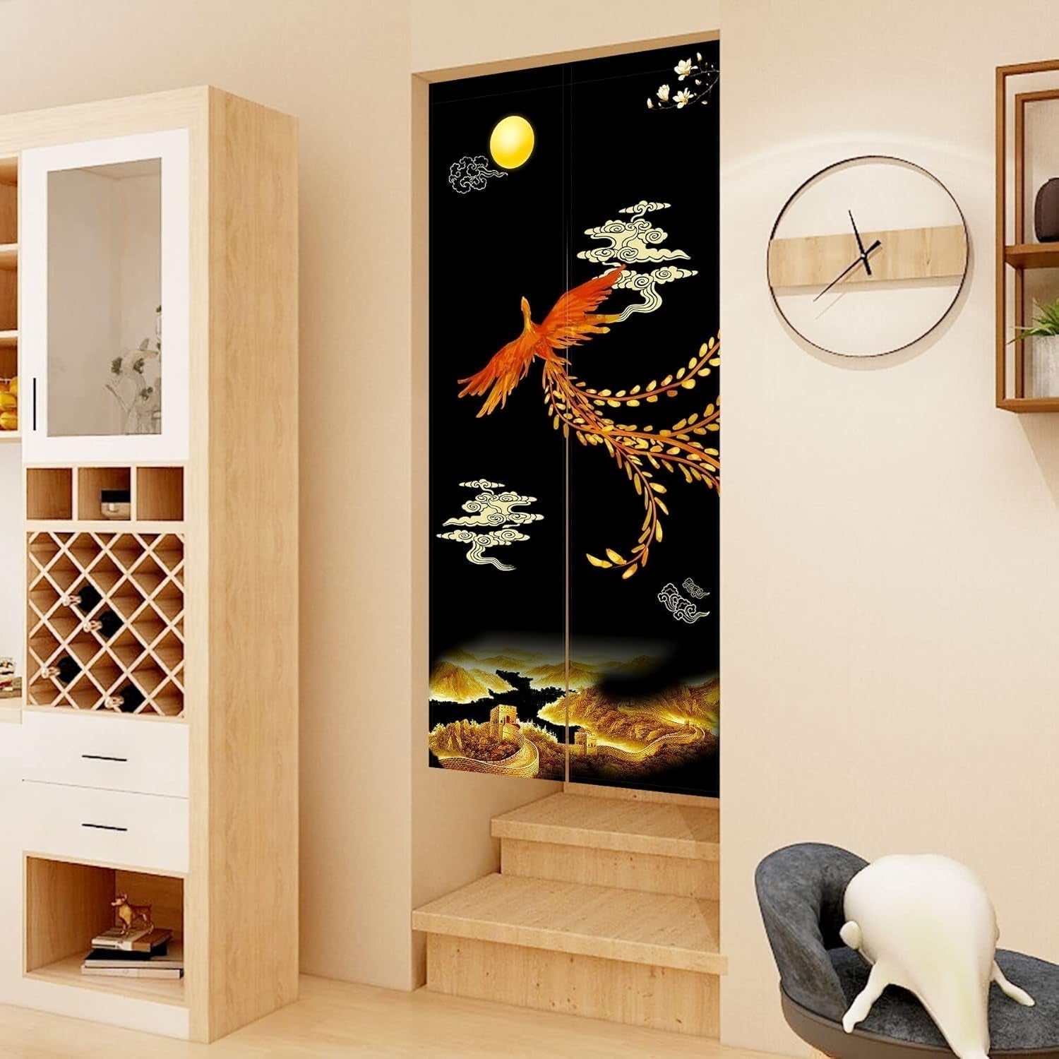 Tapiz estilo japonés noren puerta larga gruesa separación Hogar - Accesorios y Decoración Naty Shop