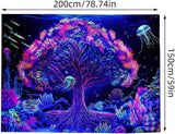 Tapiz suaywo psicodélico árbol fluorescente salón de la vida Hogar - Accesorios y Decoración Naty Shop