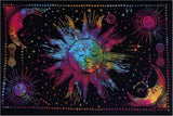 Tapiz sol luna estrella espiritual estético arcoiris algodón Hogar - Accesorios y Decoración Naty Shop