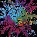Tapiz sol luna estrella espiritual estético arcoiris algodón Hogar - Accesorios y Decoración Naty Shop