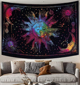 Tapiz sol luna estrella espiritual estético arco iris algodón Hogar - Accesorios y Decoración Naty Shop Arco Iris 210L X 140B Cm