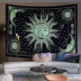 Tapiz sol luna estrella espiritual estético arco iris algodón Hogar - Accesorios y Decoración Naty Shop Saludos 150L X 137B Cm