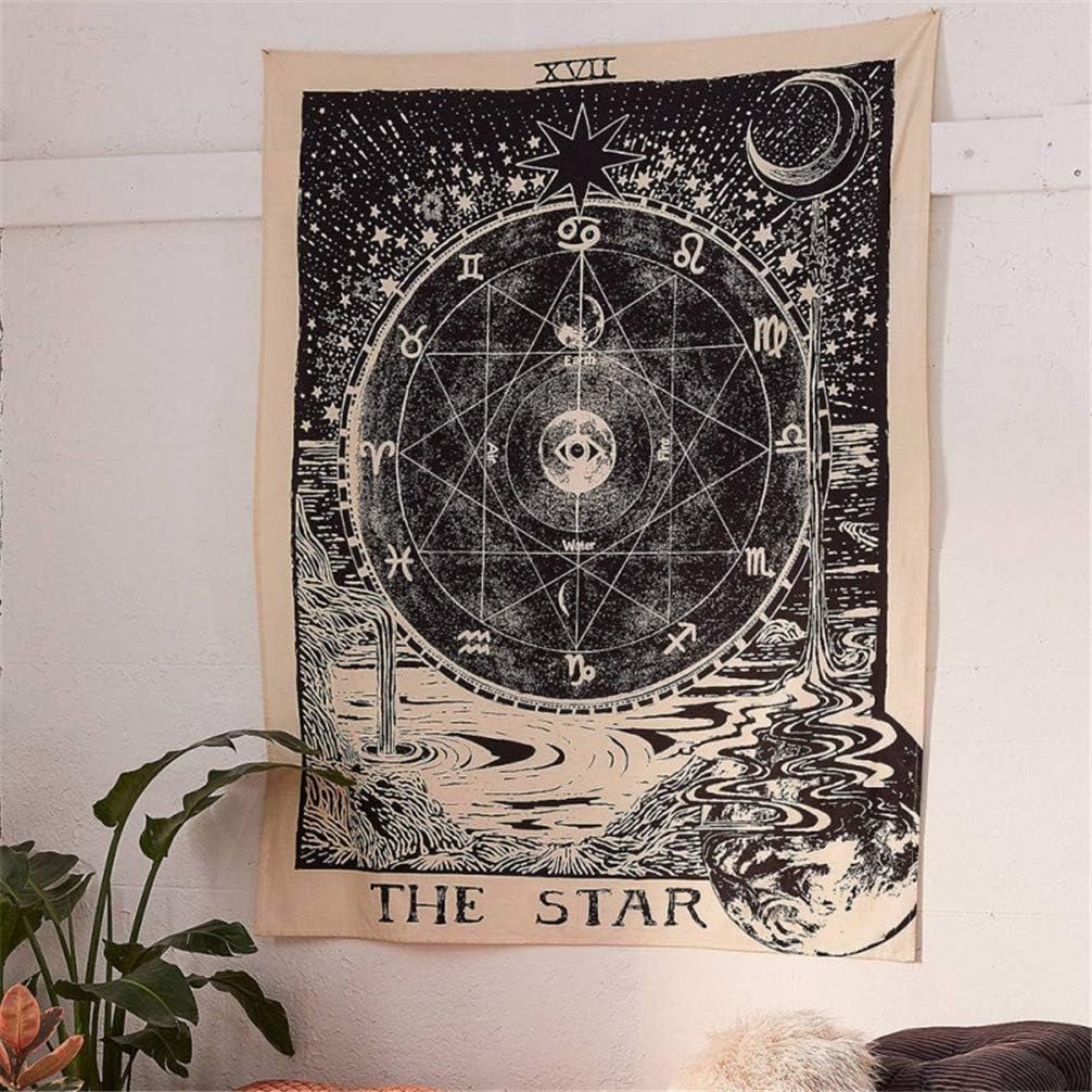 Tapiz de tarot sol Hogar - Accesorios y Decoración Naty Shop Azul, blanco 150L X 129B Cm