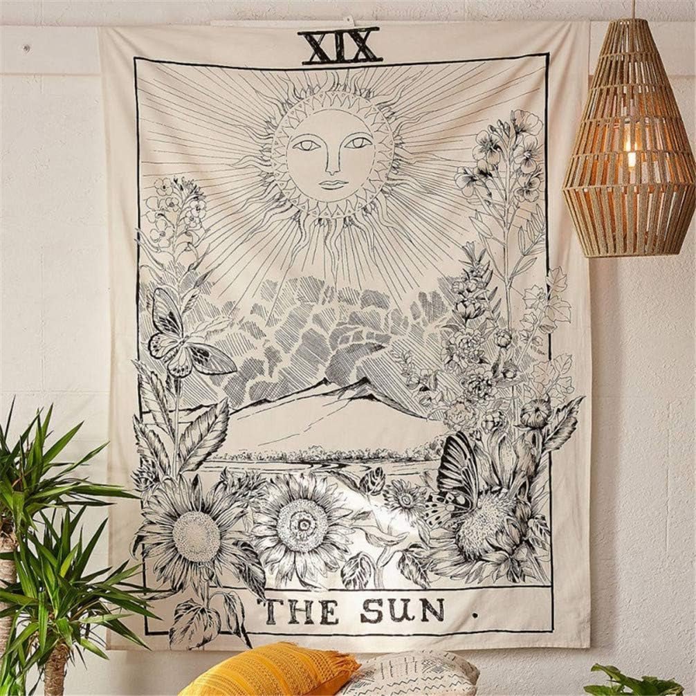 Tapiz de tarot sol Hogar - Accesorios y Decoración Naty Shop Azul/blanco 129L X 9B Cm