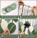 Tapiz colgante decoración hojas tejidas Hogar - Accesorios y Decoración Naty Shop