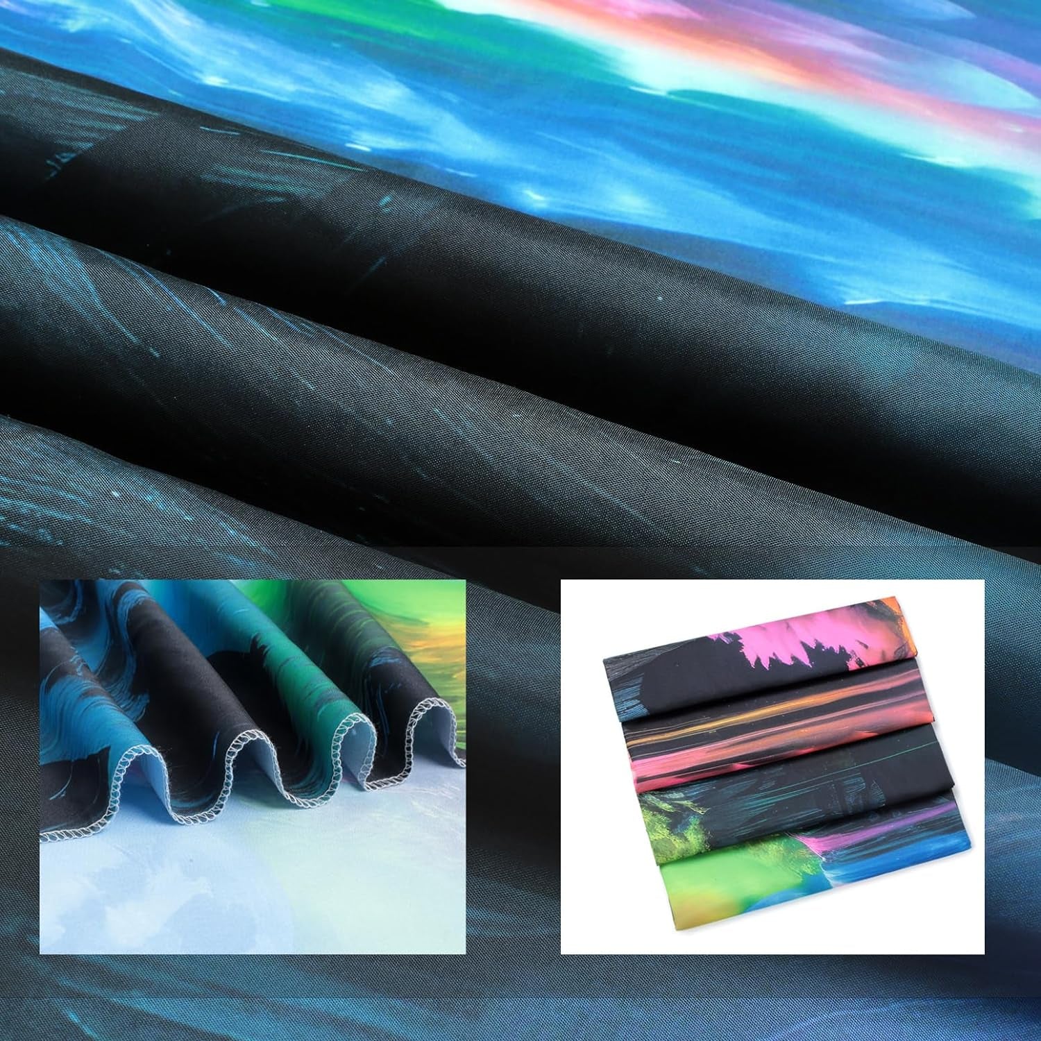 Tapiz tapiz planetario cascada fantasía luz negra Hogar - Accesorios y Decoración Naty Shop