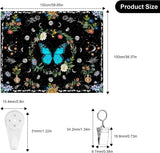 Tapiz tapiz mariposas verdes tela cepillada Hogar - Accesorios y Decoración Naty Shop