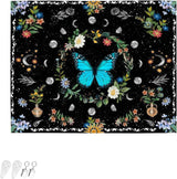 Tapiz tapiz mariposas verdes tela cepillada Hogar - Accesorios y Decoración Naty Shop Mariposa verde