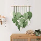 Tapiz tapiz de hojas verdes tejido a mano Hogar - Accesorios y Decoración Naty Shop