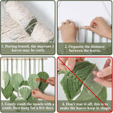 Tapiz tapiz de hojas verdes tejido a mano Hogar - Accesorios y Decoración Naty Shop