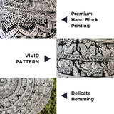 Tapiz tapiz mandala gris negro tela pared Hogar - Accesorios y Decoración Naty Shop