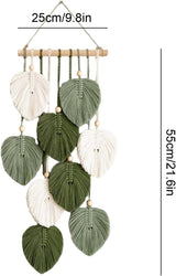 Tapiz tapiz de cuentas de madera hojas verdes hecho a mano Hogar - Accesorios y Decoración Naty Shop