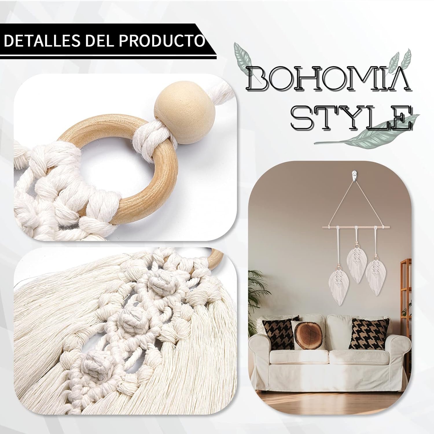 Tapiz tejido a mano tapiz decoración pared habitación infantil Hogar - Accesorios y Decoración Naty Shop
