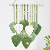 Tapiz tejido a mano decoración pared habitación infantil Hogar - Accesorios y Decoraciones Naty Shop Nueve hojas de verdor