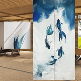 Tapiz Tradicional Estilo Chino Pintura Tinta Gruesa Noren Hogar - Accesorios y Decoraciones Naty Shop Impresión Doble Cara 85 X 180 Cm