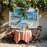 Tapiz ulticool vista playa palmera hamaca Hogar - Accesorios y Decoración Naty Shop