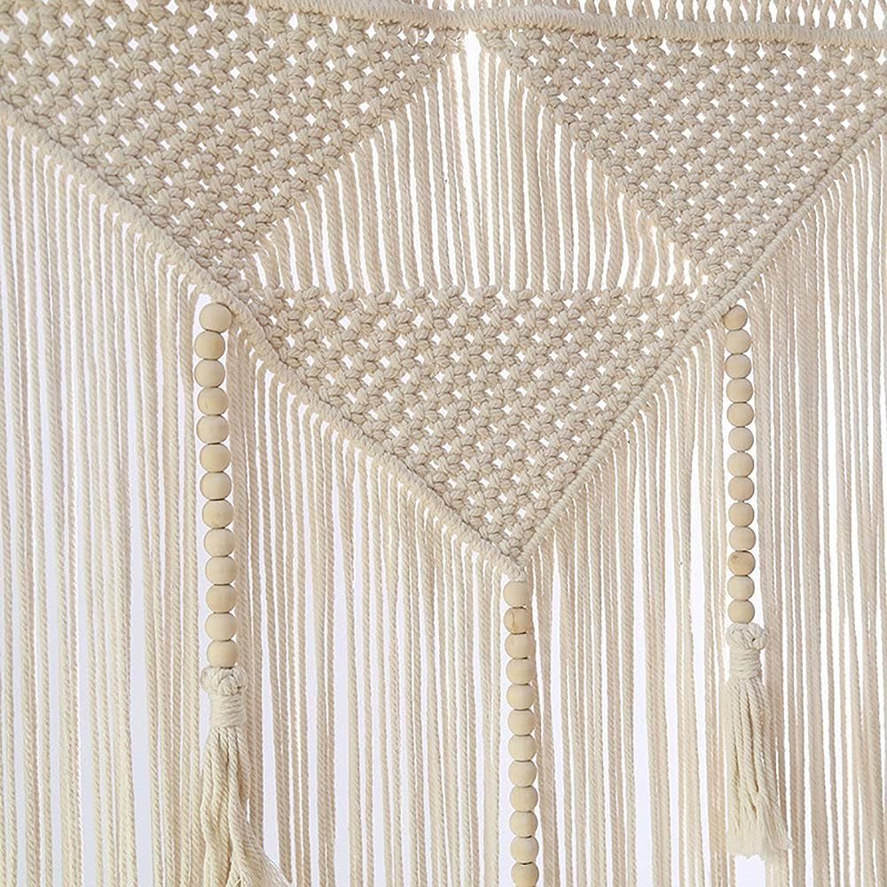 Tapiz puerta tejido beige borla dormitorio balcón Hogar - Accesorios y Decoración Naty Shop