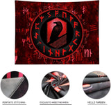 Tapiz vikingo luz negra reactiva rojo meditación runas odins Hogar - Accesorios y Decoración Naty Shop