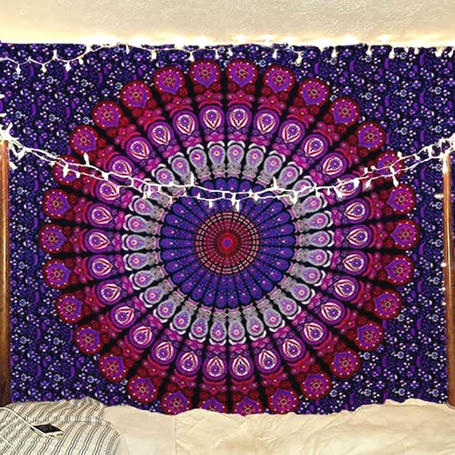 Tapiz morado hippie manta de playa mandala algodón indio Hogar - Accesorios y Decoración Naty Shop Default Title
