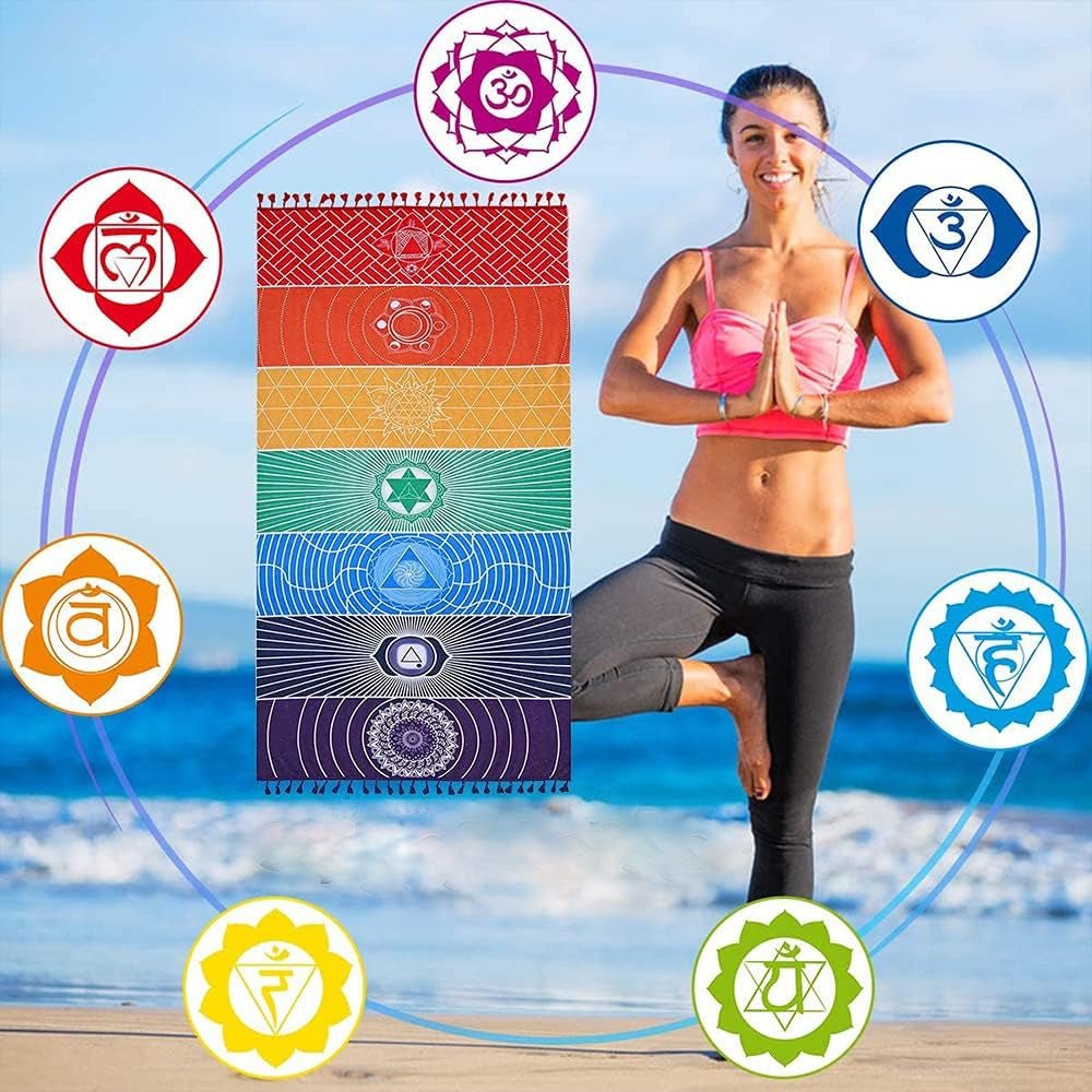 Tapiz yoga meditación siete chakras hippie Casa - Accesorios y Decoración Naty Shop