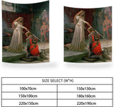 Tapiz yongfoto caballero pintura al óleo Inglaterra medieval Hogar - Accesorios y Decoración Naty Shop