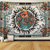 Tapiz Setas Yrendenge Quemadura Solar Lona Ojos Hippie Hogar - Accesorios y Decoración Naty Shop Multi 150X130Cm