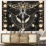 Tapiz yrendenge polilla negro sol luna natural Hogar - Accesorios y Decoración Naty Shop