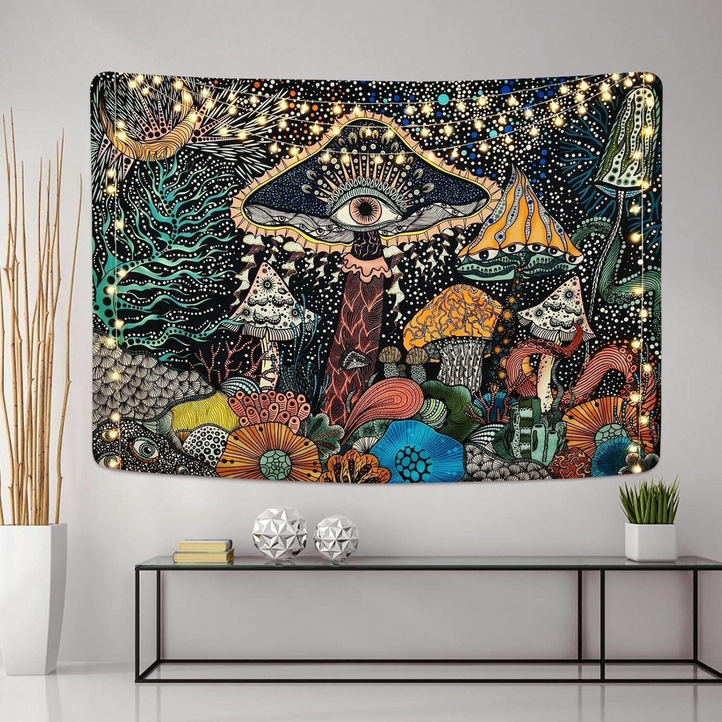 Tapiz yrendenge ojos de seta tela de pared criaturas del mar Hogar - Accesorios y Decoración Naty Shop