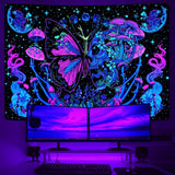 Tapiz yrendenge tapiz fluorescente fase mariposas Hogar - Accesorios y Decoración Naty Shop