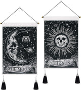 Yugarlibi Tapiz 2uds Tapices Pequeños Colgantes Luna Y Sol Hogar - Accesorios y Decoración Naty Shop Gótico 35X50 Cm