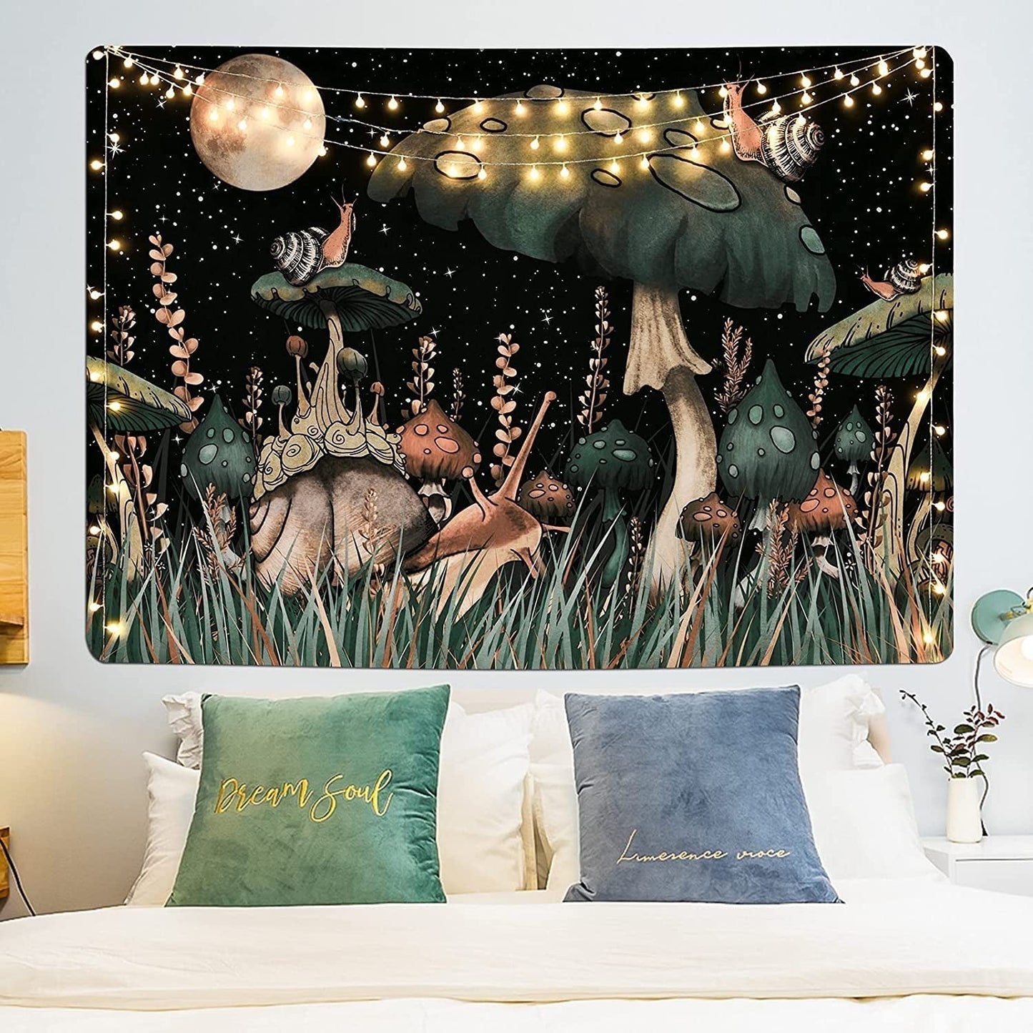 Tapiz yugarlibi seta caracol bosque negro colgante Hogar - Accesorios y Decoración Naty Shop