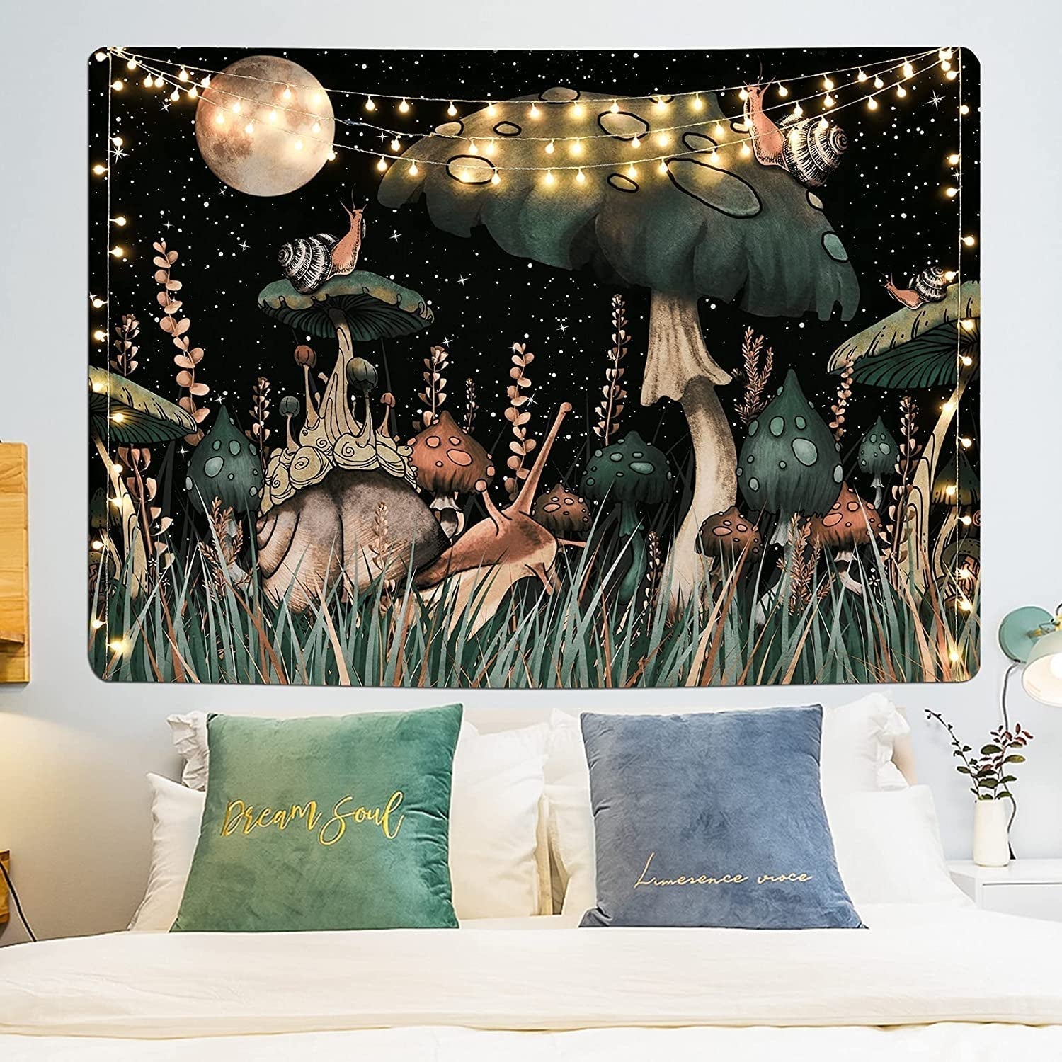 Tapiz yugarlibi seta caracol bosque negro colgante Hogar - Accesorios y Decoración Naty Shop
