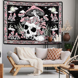 Tapiz yugarlibi calavera rosa setas esqueleto Hogar - Accesorios y Decoración Naty Shop