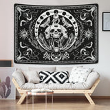 Tapiz yugarlibi esqueleto polilla serpiente negra lienzo estético Hogar - Accesorios y Decoración Naty Shop