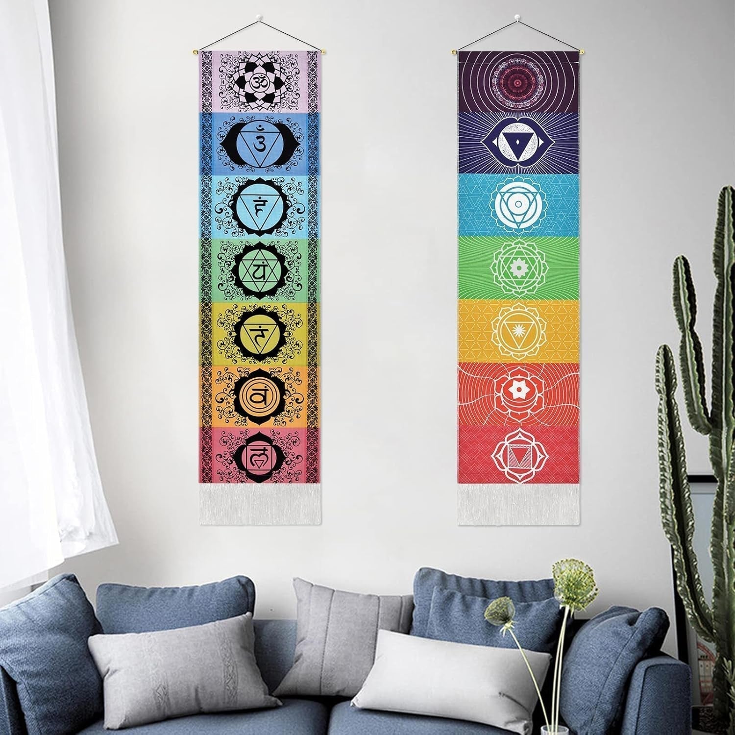 Tapiz yugarlibi colgante set chakra meditación yoga trippy Hogar - Accesorios y Decoración Naty Shop