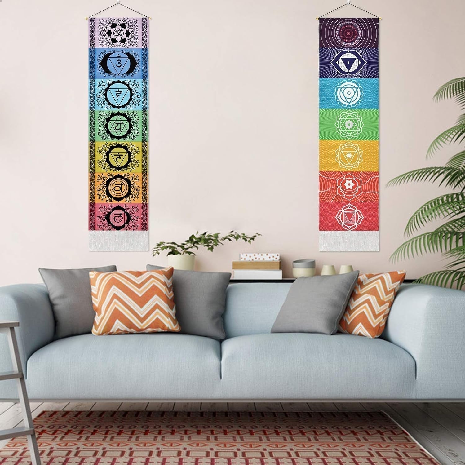 Tapiz yugarlibi colgante set chakra meditación yoga trippy Hogar - Accesorios y Decoración Naty Shop