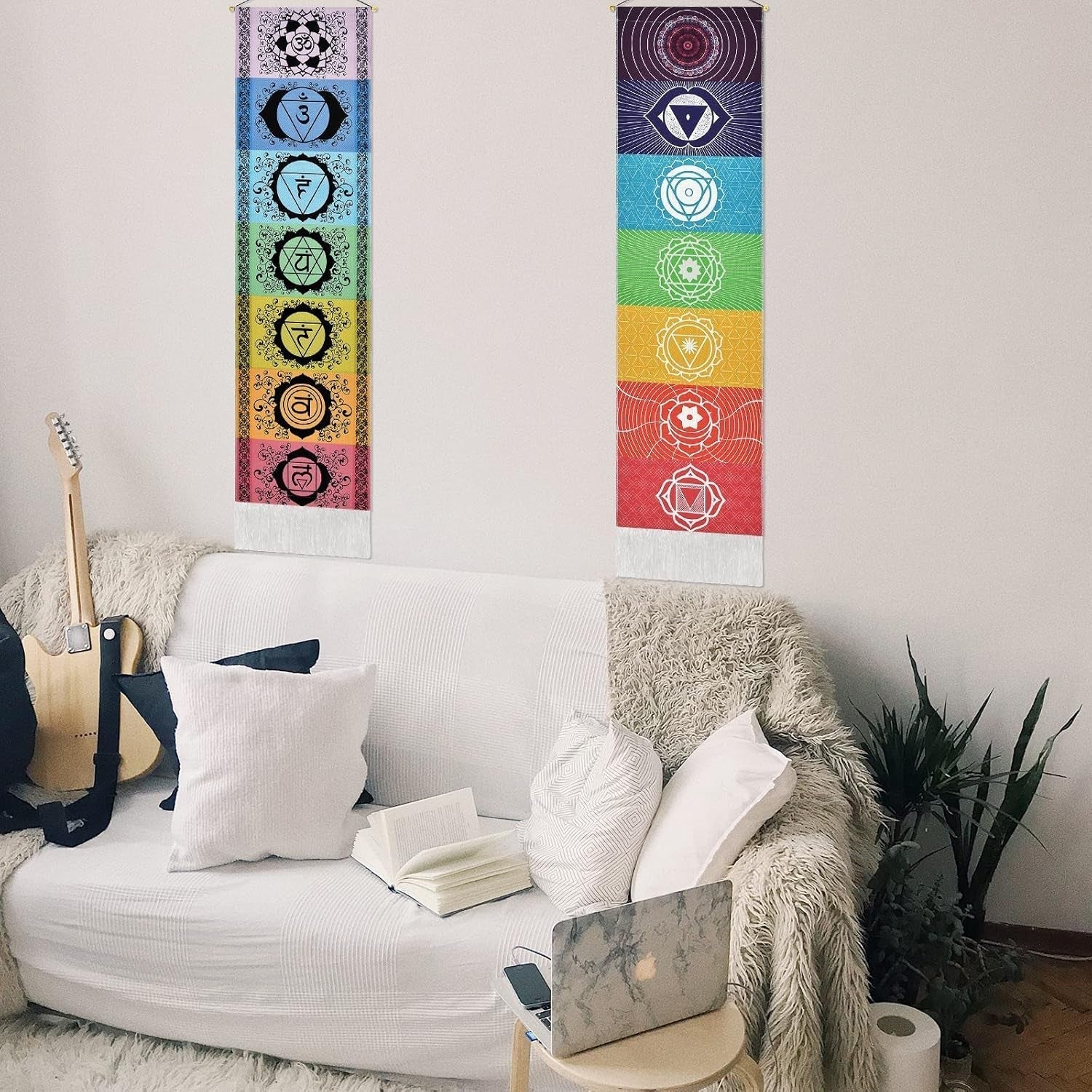 Tapiz yugarlibi colgante set chakra meditación yoga trippy Hogar - Accesorios y Decoración Naty Shop