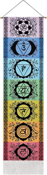 Yugarlibi juego de tapiz de chakra meditación yoga tapiz trippy Hogar - Accesorios y Decoración Naty Shop Negro 130L X 32.5B Cm
