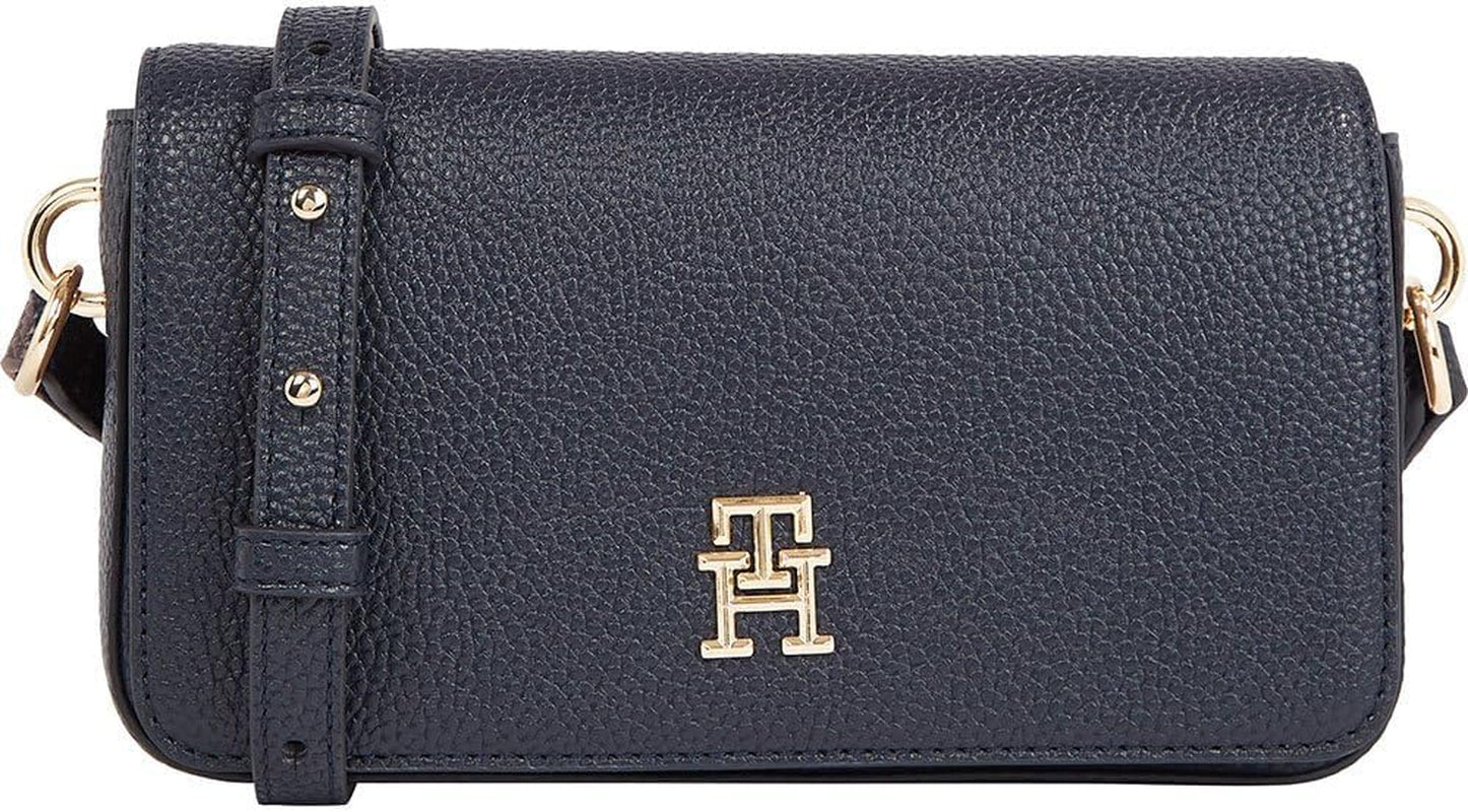 Tommy Hilfiger Bolso Bandolera Emblem Flap Crossover Bolsos Pequeños Mujer Naty Shop Space Blue