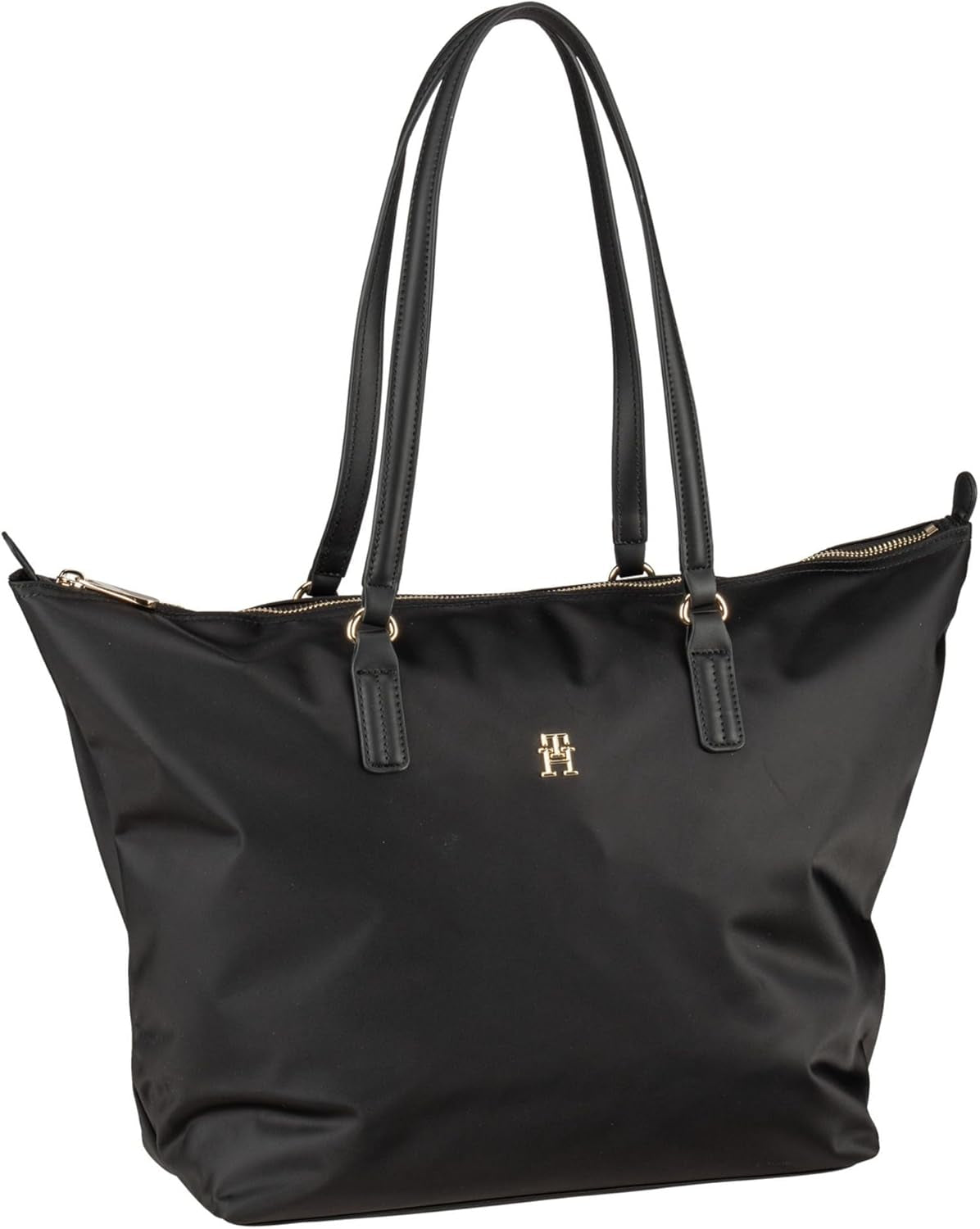 Tommy Hilfiger Poppy Tote Zipper Bag Bolsos Mujer Naty Shop Negro (Negro)