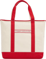 TOMMY HILFIGER Mujer Th Summer Canvas Tote Aw0aw17421 Bolso shopper Bolsos Mujer Naty Shop Rojo (primary red)